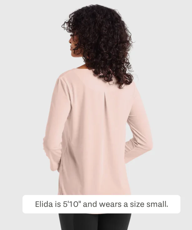 Sherpa Adventure Gear Asha 3 Quarter Sleeve Top - Light Rose Gold - Image 3