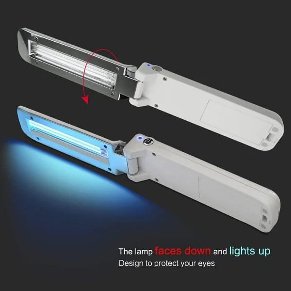 DM Merchandising Portable UV-C Sanitizing Flip Wand - White - Image 7
