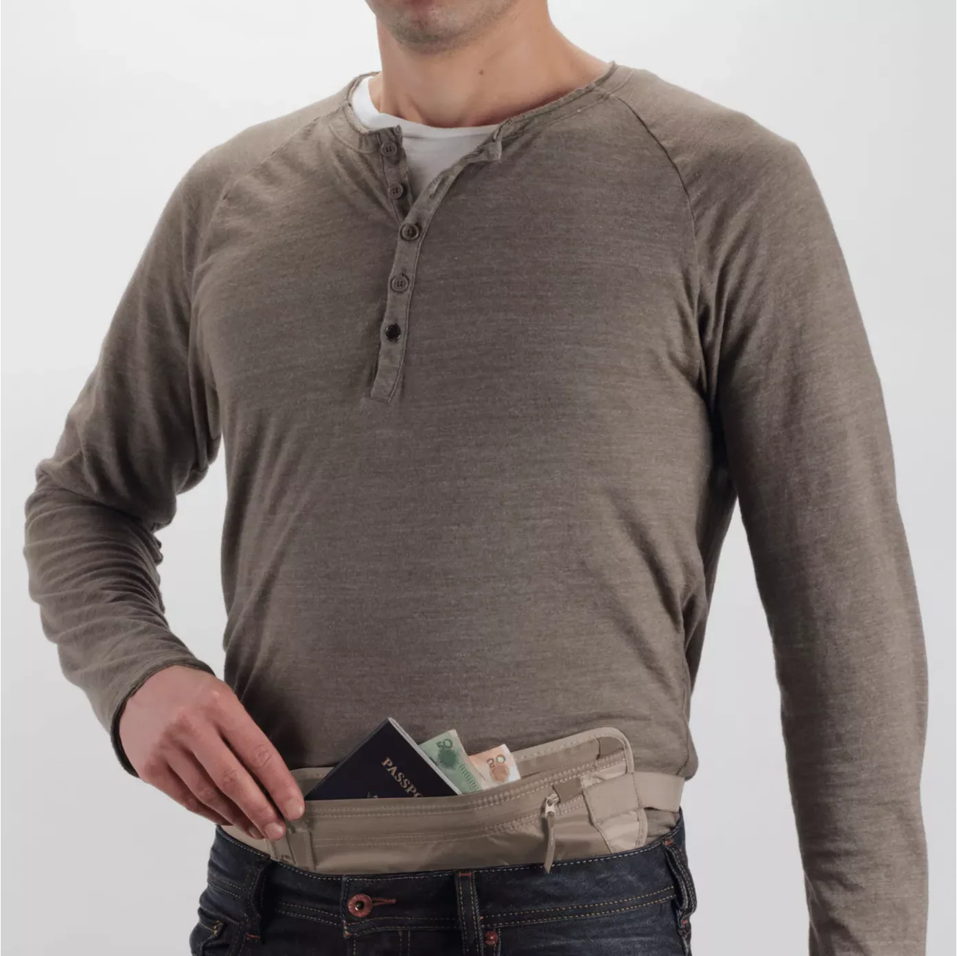 Eagle Creek RFID Blocker Money Belt DLX Tan - Image 5