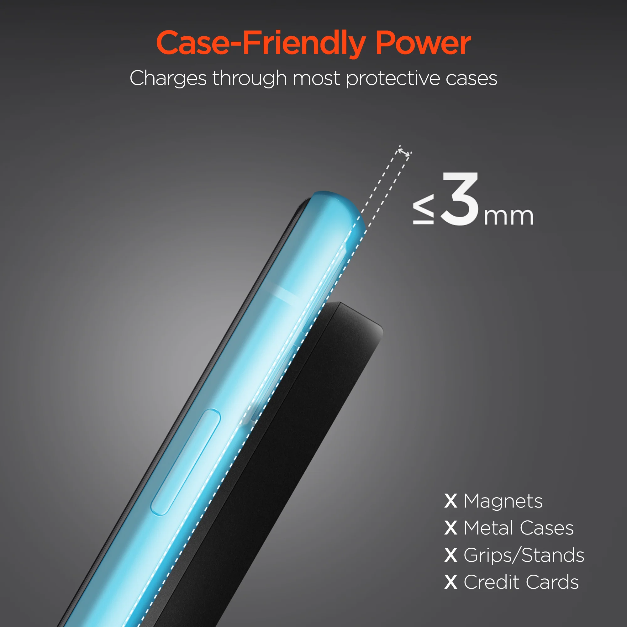 HyperGear 10W Wireless Fast Charging Stand - Black - Image 6