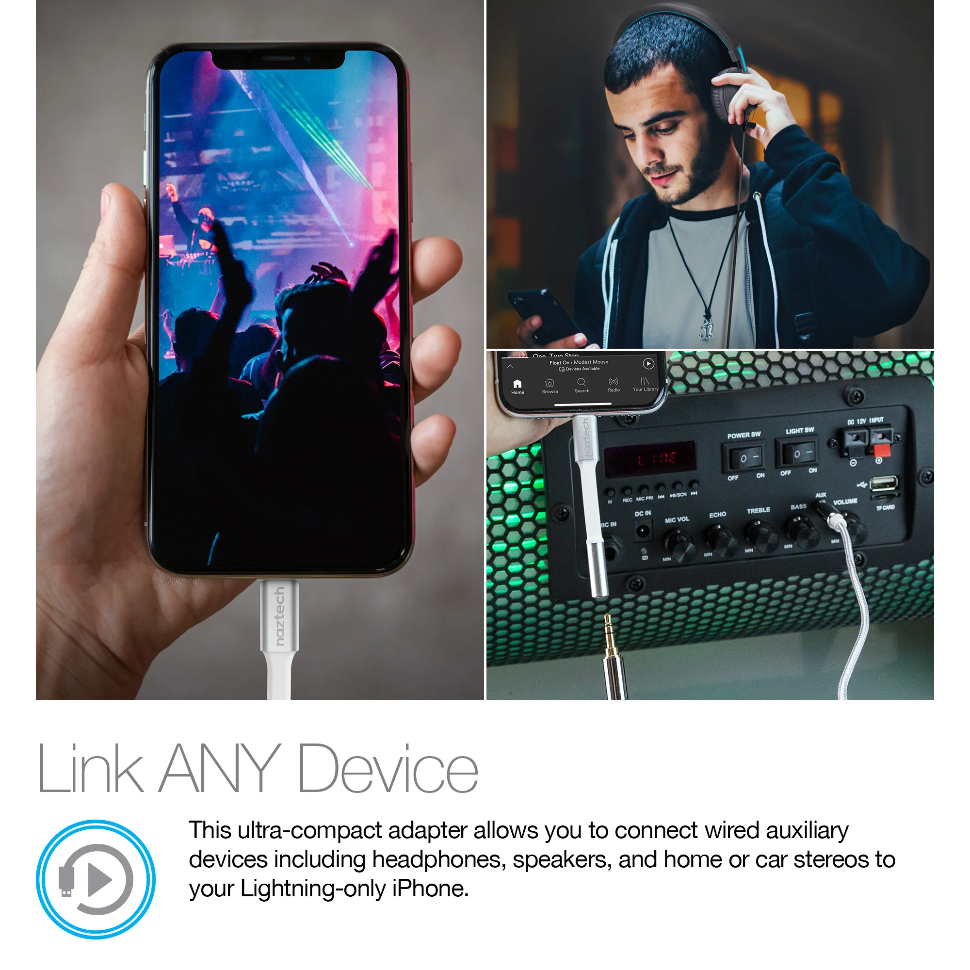 Naztech MFi Lightning to 3.5mm Adapter - Image 3