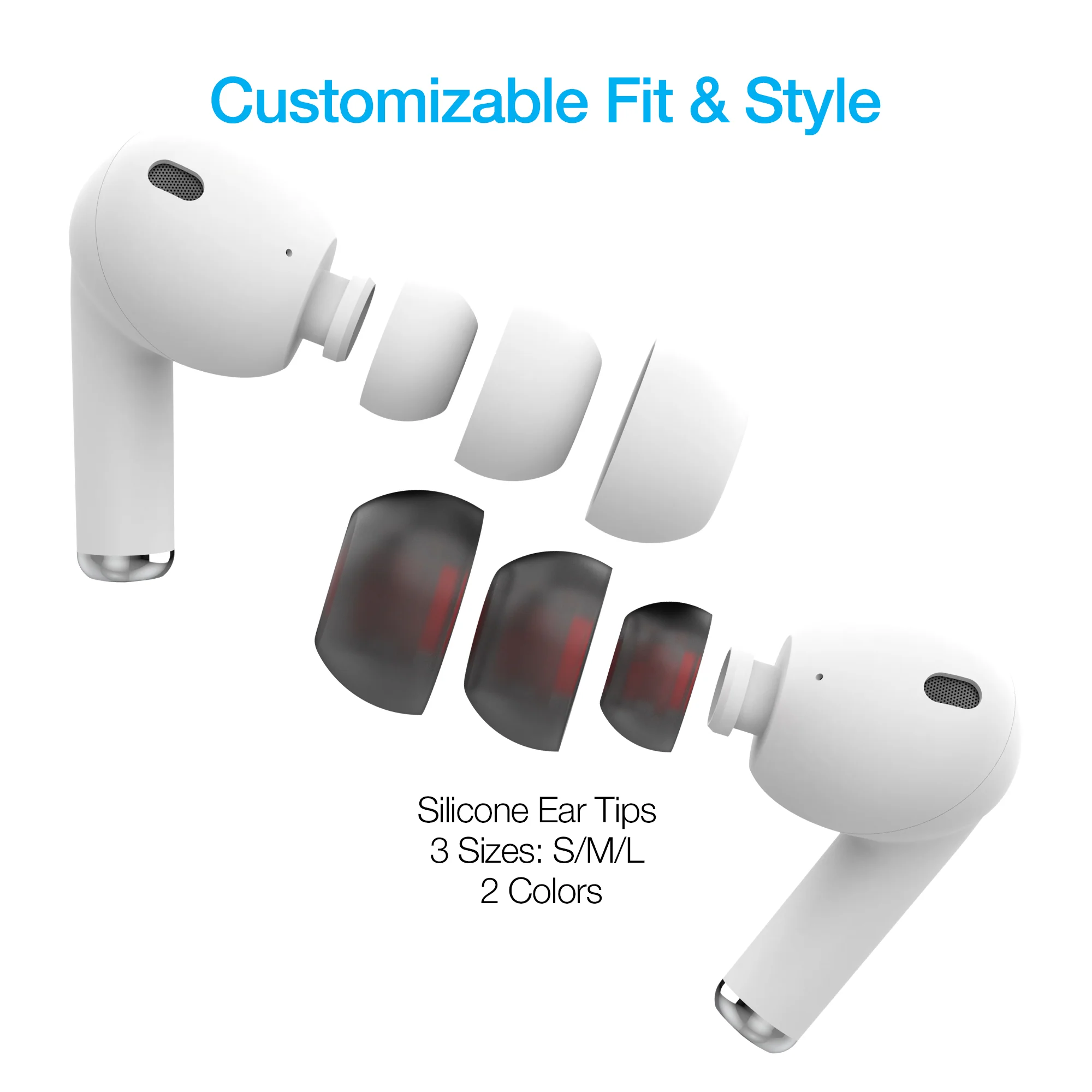 Naztech Xpods PRO True Wireless Earbuds with Wireless Charging Case | White - Image 4