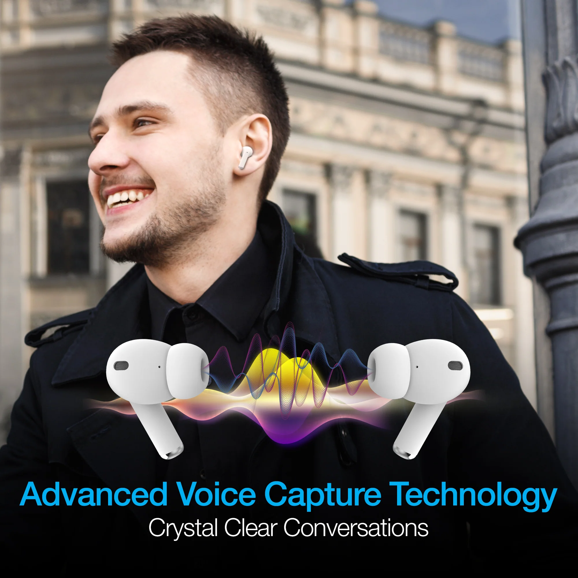 Naztech Xpods PRO True Wireless Earbuds with Wireless Charging Case | White - Image 9