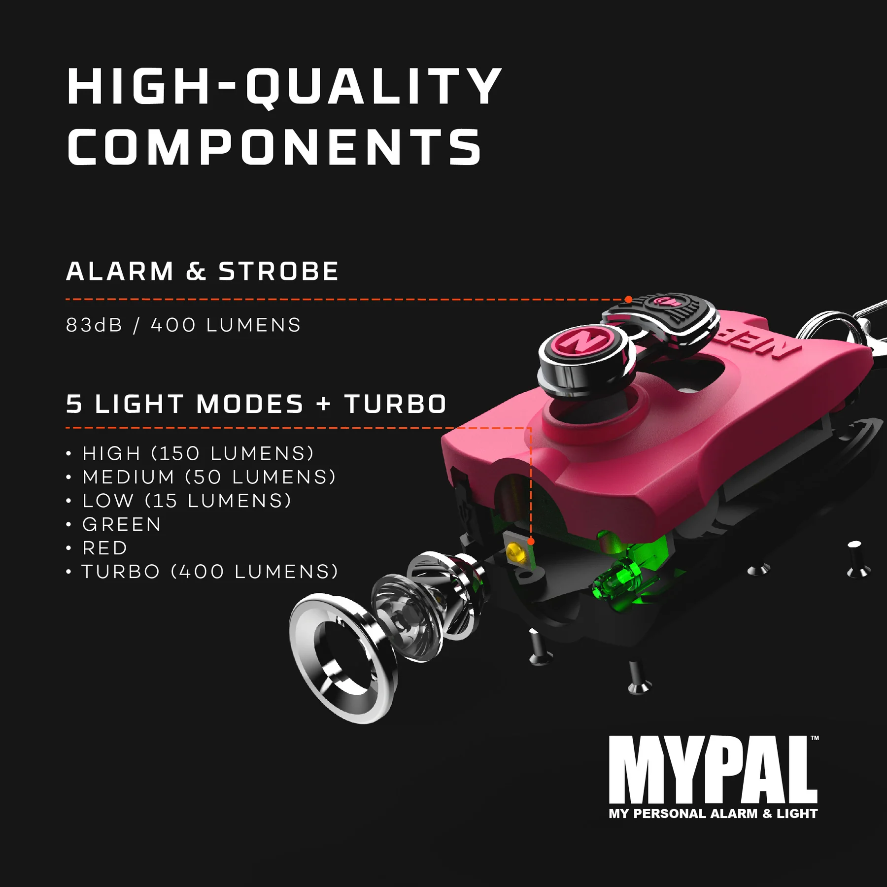 NEBO MYPAL-Siren/Strobe 400 Lumen - Image 4