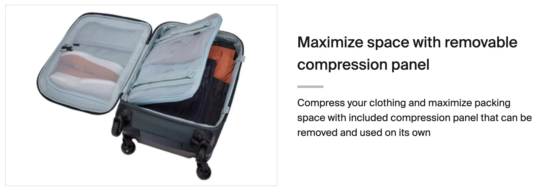 Thule Subterra 2  carry-on suitcase spinner 55cm - Dark Slate - Image 4